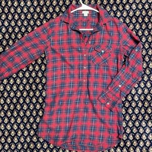 LAST CHANCE - JCREW XXS red & blue plaid top